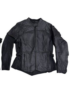 JOE ROCKET Genuine Leather Motorcycle Biker Bomber Jacket Womens Large